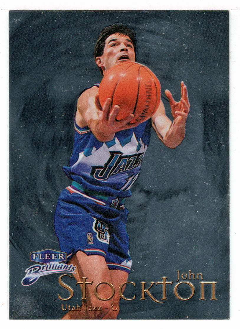 John Stockton - Utah Jazz (NBA Basketball Card) 1998-99 Fleer Brilliants # 99 Mint