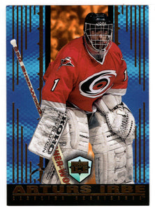 Arturs Irbe - Carolina Hurricanes (NHL Hockey Card) 1998-99 Pacific Dynagon Ice # 33 Mint