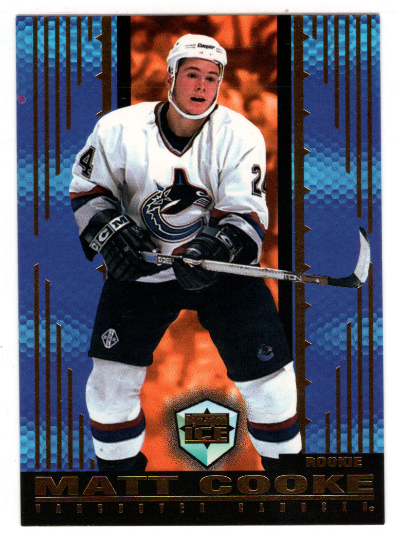 Matt Cooke RC - Vancouver Canucks (NHL Hockey Card) 1998-99 Pacific Dynagon Ice # 188 Mint