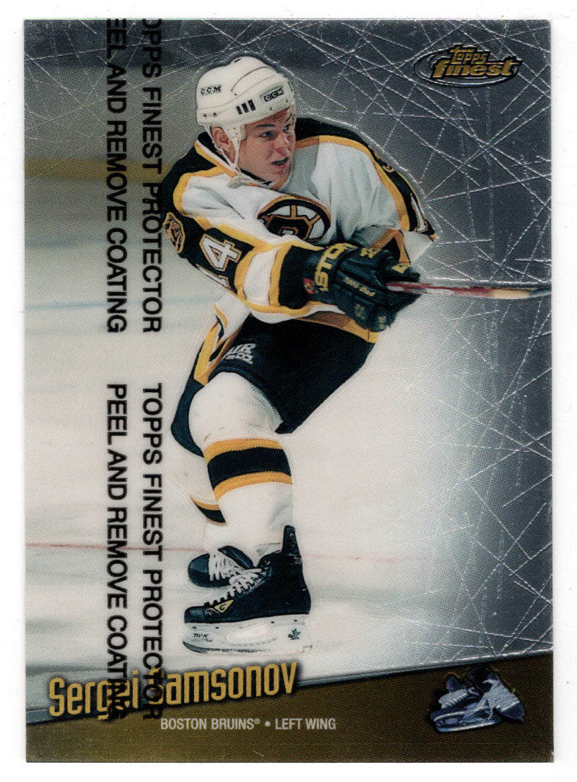 Sergei Samsonov - Boston Bruins (NHL Hockey Card) 1998-99 Topps Finest # 48 Mint