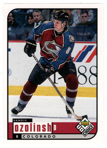 Sandis Ozolinsh - Colorado Avalanche (NHL Hockey Card) 1998-99 Upper Deck Choice # 60 Mint