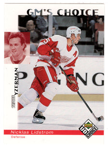 Nicklas Lidstrom - Detroit Red Wings - GM's Choice (NHL Hockey Card) 1998-99 Upper Deck Choice # 233 Mint