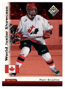 Matt Bradley RC - San Jose Sharks - World Junior Showcase (NHL Hockey Card) 1998-99 Upper Deck Choice # 274 Mint