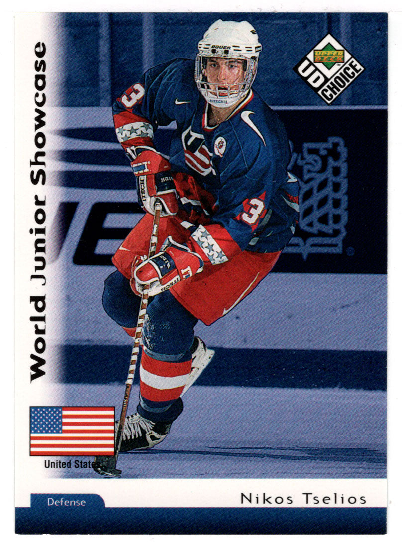 Nikos Tselios - Carolina Panthers - World Junior Showcase (NHL Hockey Card) 1998-99 Upper Deck Choice # 304 Mint