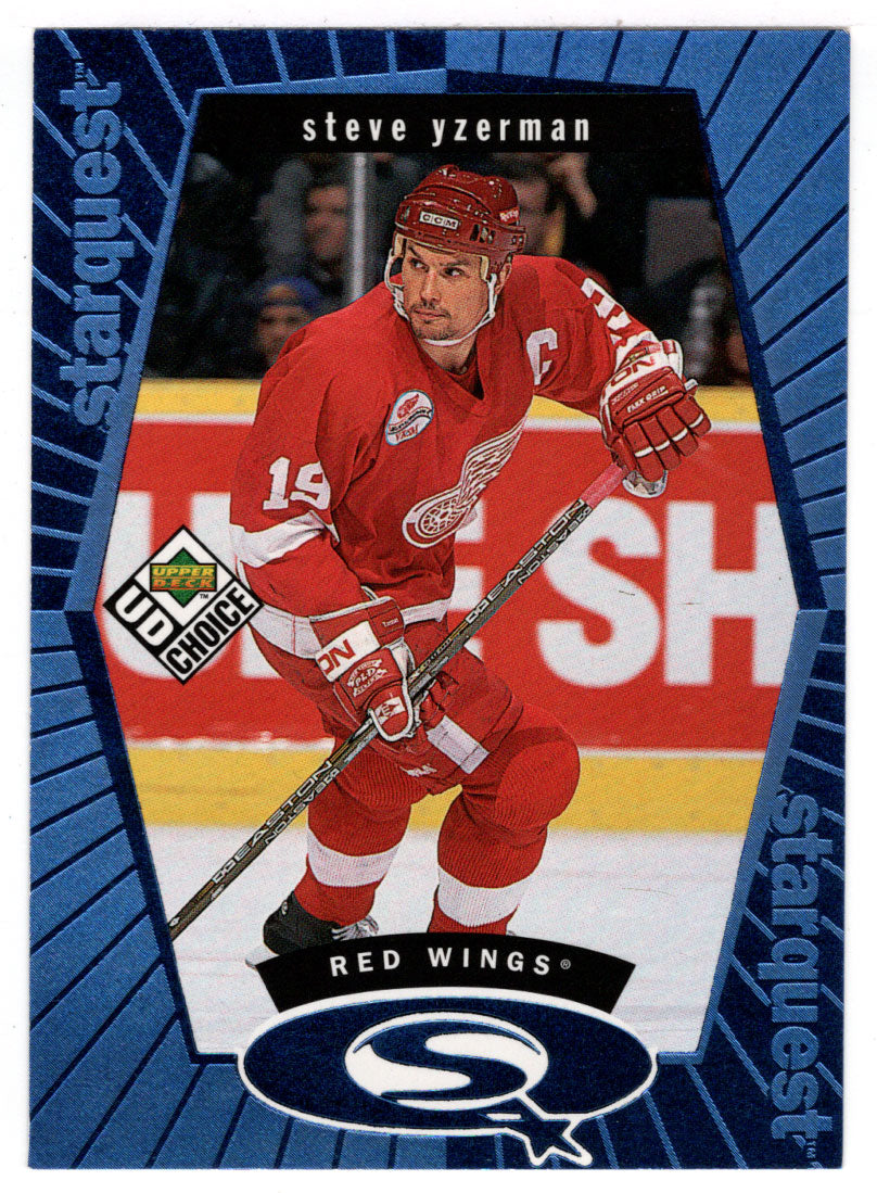 Steve Yzerman - Detroit Red Wings (NHL Hockey Card) 1998-99 Upper Deck Choice Starquest Blue # 18 Mint