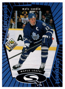 Mats Sundin - Toronto Maple Leafs (NHL Hockey Card) 1998-99 Upper Deck Choice Starquest Blue # 19 Mint