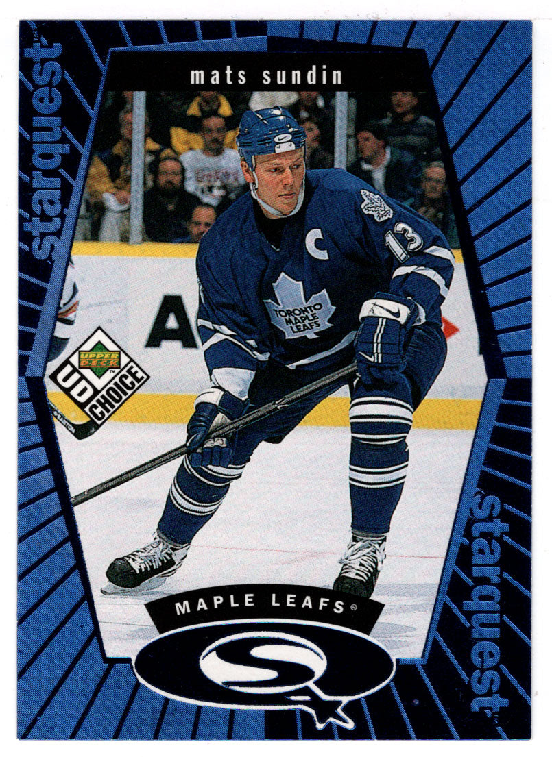 Mats Sundin - Toronto Maple Leafs (NHL Hockey Card) 1998-99 Upper Deck Choice Starquest Blue # 19 Mint