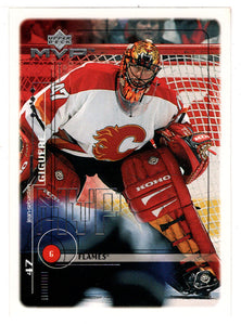 Jean-Sebastian Giguere - Calgary Flames (NHL Hockey Card) 1998-99 Upper Deck MVP # 32 Mint