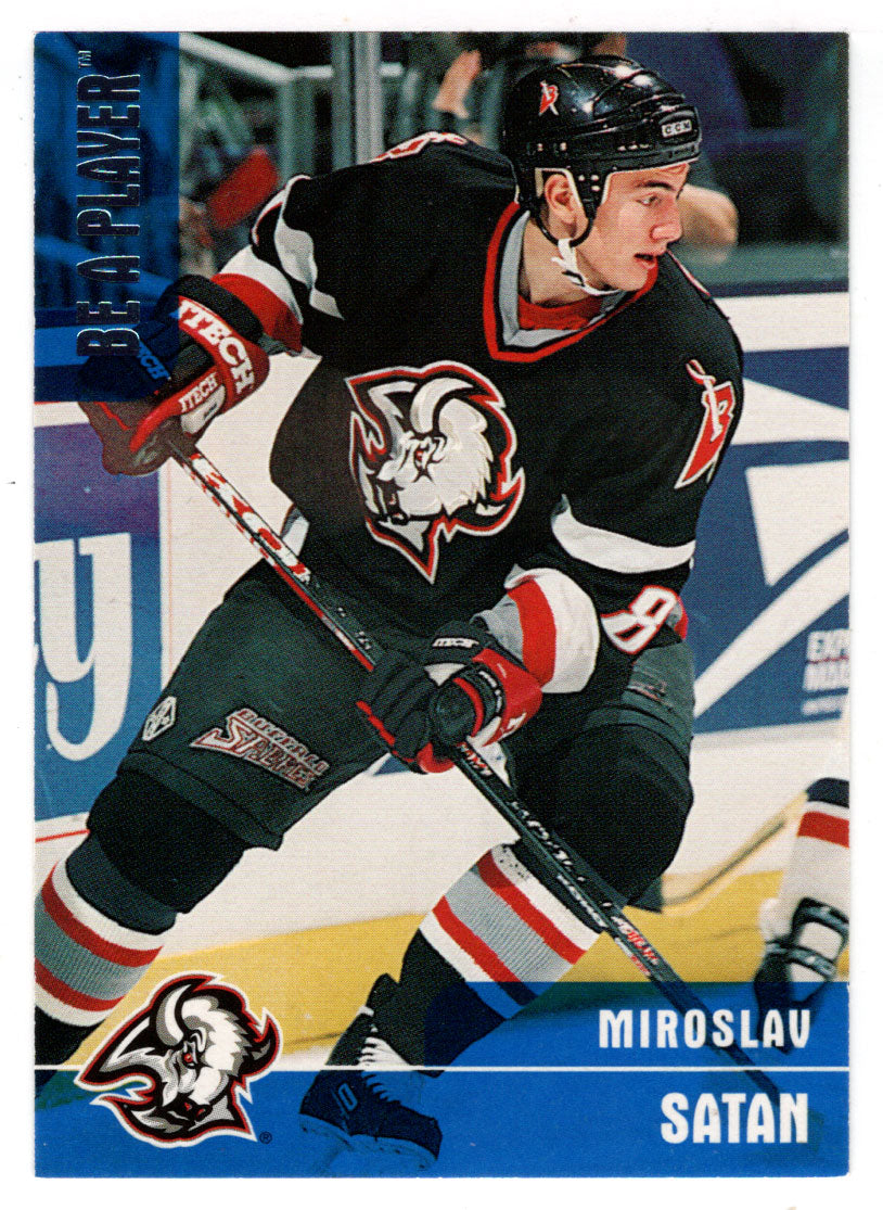Miroslav Satan autographed Hockey Card (Buffalo Sabres, SC) 2005 Upper Deck  Power Play #13
