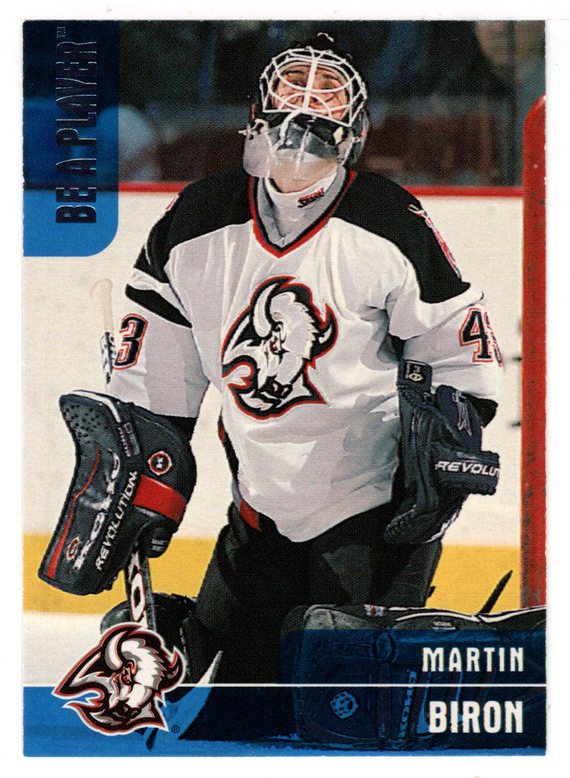 Martin Biron autographed Hockey Card (Buffalo Sabres) 2002 Upper