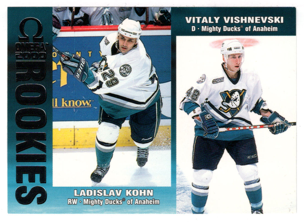 Ladislav Kohn - Vitaly Vishnevski - Anaheim Ducks (NHL Hockey Card) 1999-00 Pacific Omega # 8 Mint