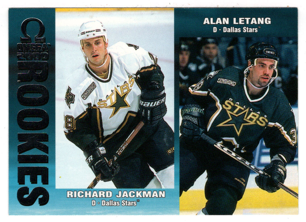 Richard Jackman - Alan Letang RC - Dallas Stars (NHL Hockey Card) 1999-00 Pacific Omega # 79 Mint