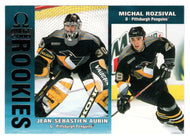 Jean-Sebastien Aubin - Michal Rozsival RC - Pittsburgh Penguins (NHL Hockey Card) 1999-00 Pacific Omega # 194 Mint