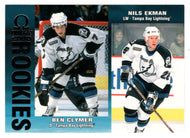 Ben Clymer RC - Nils Ekman RC - Tampa Bay Lightning (NHL Hockey Card) 1999-00 Pacific Omega # 220 Mint