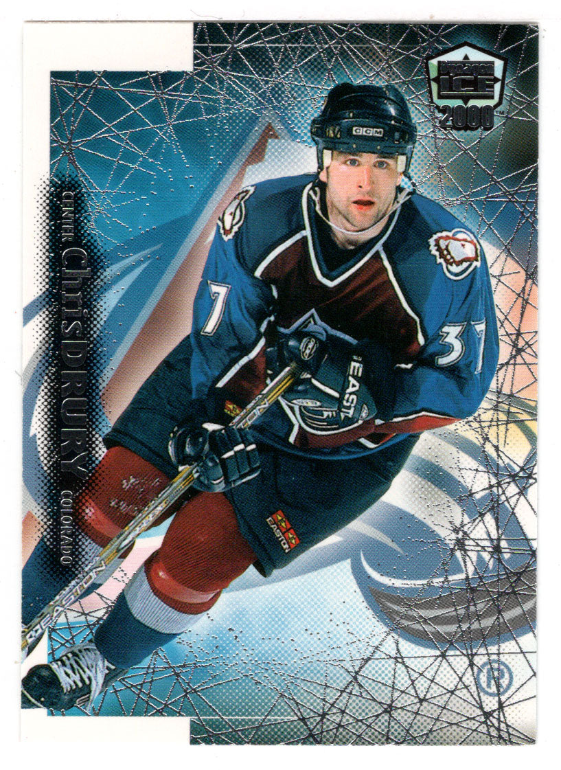 Chris Drury - Colorado Avalanche (NHL Hockey Card) 1999-00 Pacific Dynagon Ice # 55 Mint