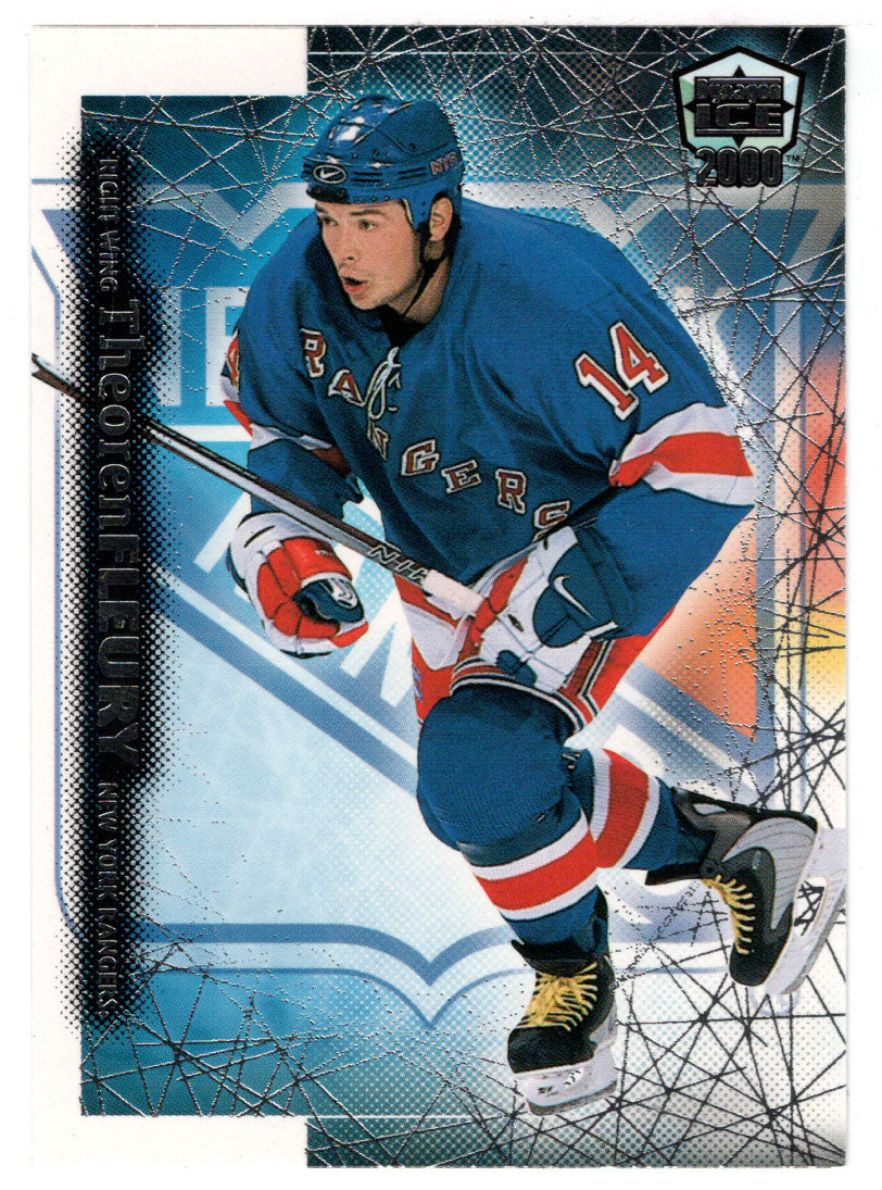 Theo Fleury - New York Rangers (NHL Hockey Card) 1999-00 Pacific Dynagon Ice # 128 Mint