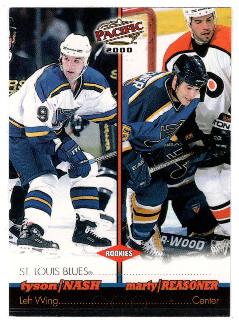 Tyson Nash RC - Marty Reasoner - St. Louis Blues (NHL Hockey Card) 1999-00 Pacific # 368 Mint