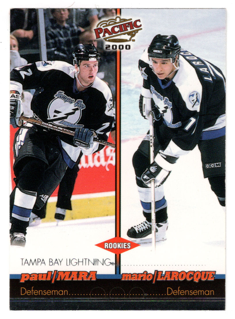 Paul Mara RC - Mario Larocque - Tampa Bay Lightning (NHL Hockey Card) 1999-00 Pacific # 400 Mint