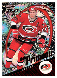 Keith Primeau 99/299 - Carolina Hurricanes (NHL Hockey Card) 1999-00 Pacific Revolution RED # 30 Mint