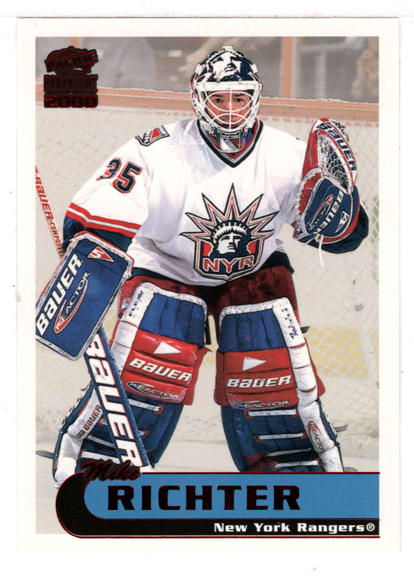 Mike Richter - New York Rangers (NHL Hockey Card) 1999-00 Pacific Paramount # 156 Mint