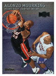 Alonzo Mourning - Miami Heat (NBA Basketball Card) 1999-00 Skybox Metal # 81 Mint