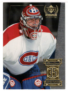 Patrick Roy - Montreal Canadiens (NHL Hockey Card) 1999-00 Upper Deck Century Legends # 35 Mint