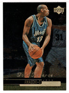 John Amaechi RC - Orlando Magic (NBA Basketball Card) 1999-00 Upper Deck Gold Reserve # 154 Mint