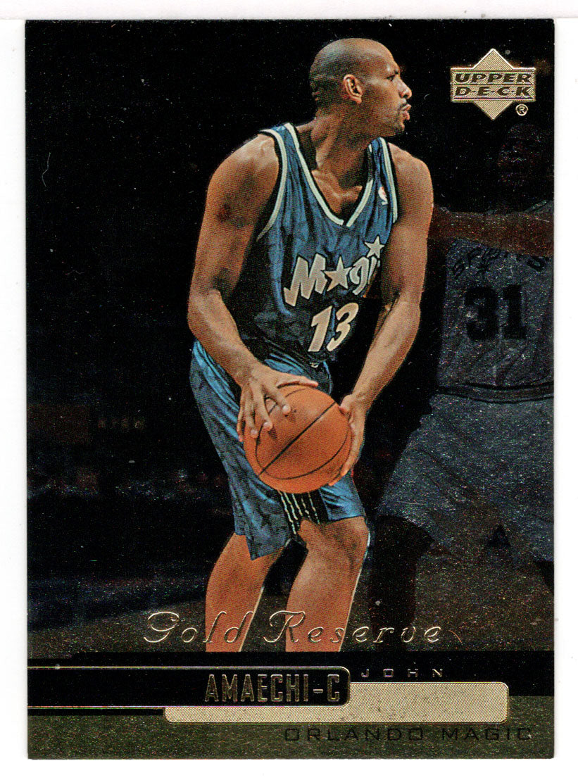 John Amaechi RC - Orlando Magic (NBA Basketball Card) 1999-00 Upper Deck Gold Reserve # 154 Mint