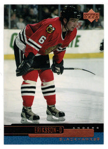 Anders Eriksson - Chicago Blackhawks (NHL Hockey Card) 1999-00 Upper Deck # 38 Mint