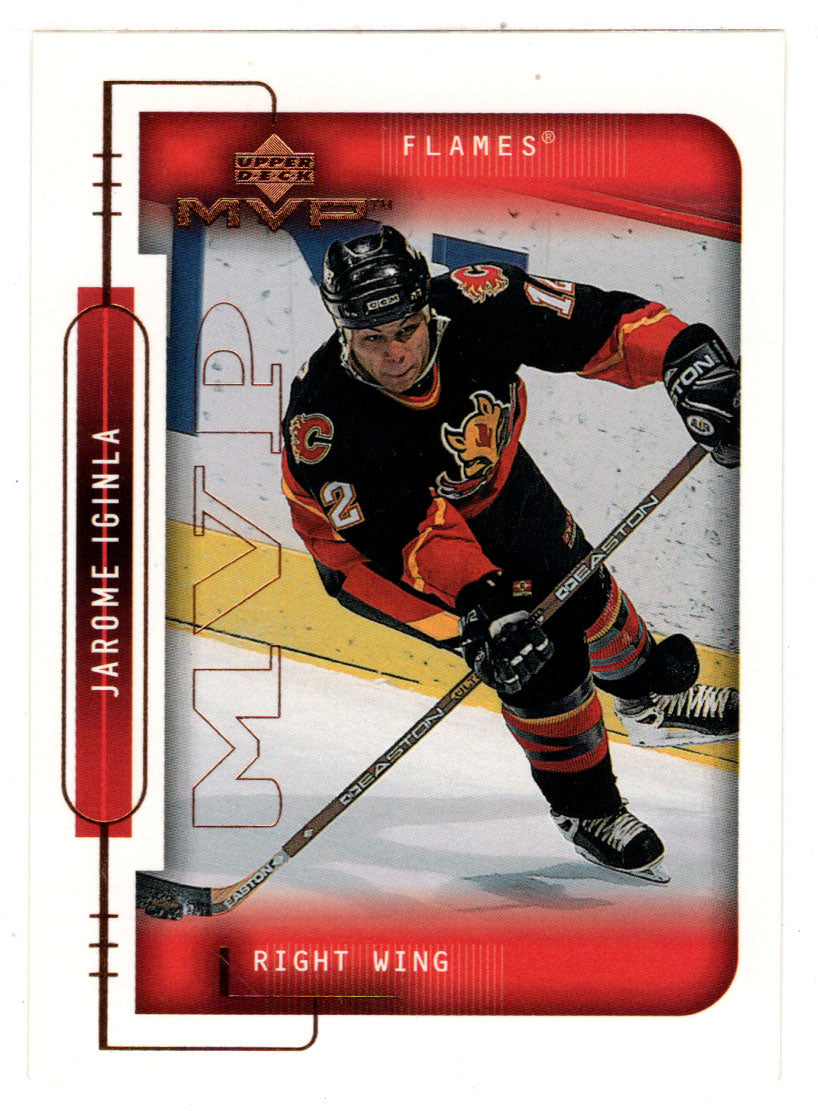 Jarome Iginla - Calgary Flames (NHL Hockey Card) 1999-00 Upper Deck MVP # 32 Mint