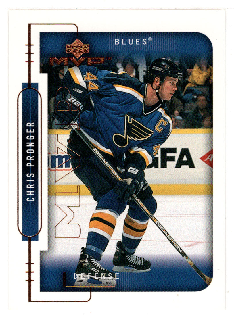 Chris Pronger - St. Louis Blues (NHL Hockey Card) 1999-00 Upper Deck MVP # 186 Mint