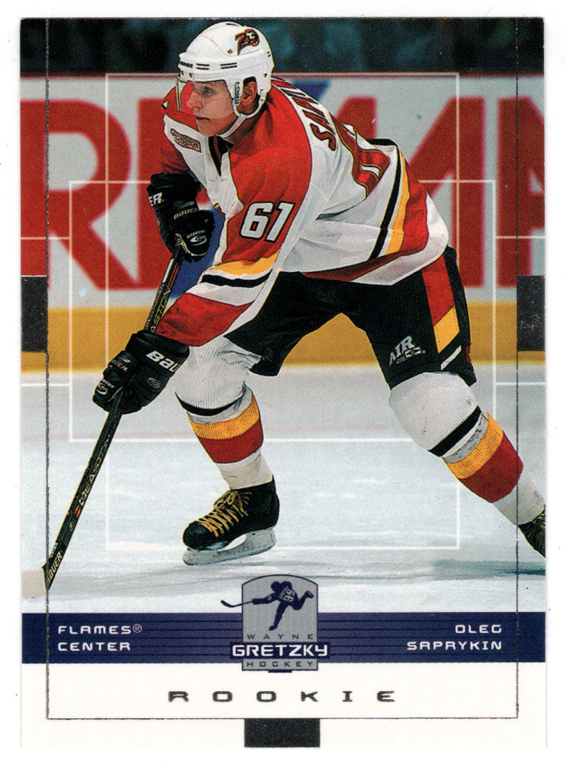 Oleg Saprykin RC - Calgary Flames (NHL Hockey Card) 1999-00 Upper Deck Wayne Gretzky Hockey # 33 Mint
