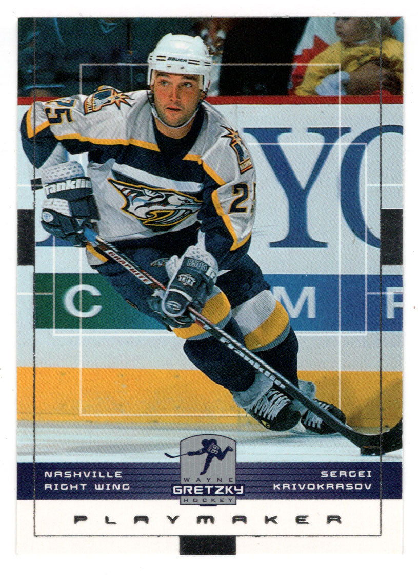 Sergei Krivokrasov - Nashville Predators (NHL Hockey Card) 1999-00 Upper Deck Wayne Gretzky Hockey # 91 Mint