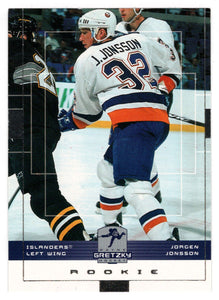 Jorgen Jonsson RC - New York Islanders (NHL Hockey Card) 1999-00 Upper Deck Wayne Gretzky Hockey # 104 Mint