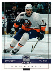 Mathieu Biron - New York Islanders (NHL Hockey Card) 1999-00 Upper Deck Wayne Gretzky Hockey # 105 Mint