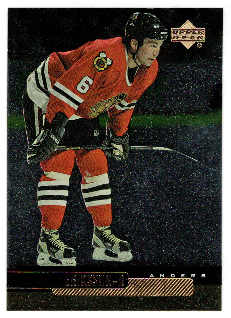 Anders Eriksson - Chicago Blackhawks (NHL Hockey Card) 1999-00 Upper Deck Gold Reserve # 38 Mint