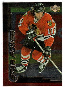 Tony Amonte - Chicago Blackhawks - Star Power (NHL Hockey Card) 1999-00 Upper Deck Gold Reserve # 168 Mint