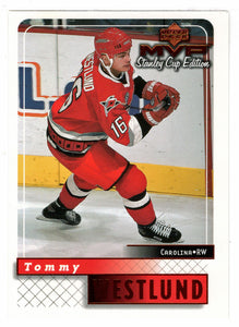 Tommy Westlund RC - Carolina Hurricanes (NHL Hockey Card) 1999-00 Upper Deck MVP Stanley Cup Edition # 42 Mint