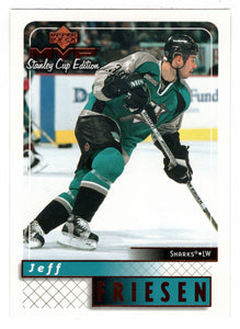 Jeff Friesen - San Jose Sharks (NHL Hockey Card) 1999-00 Upper Deck MVP Stanley Cup Edition # 154 Mint
