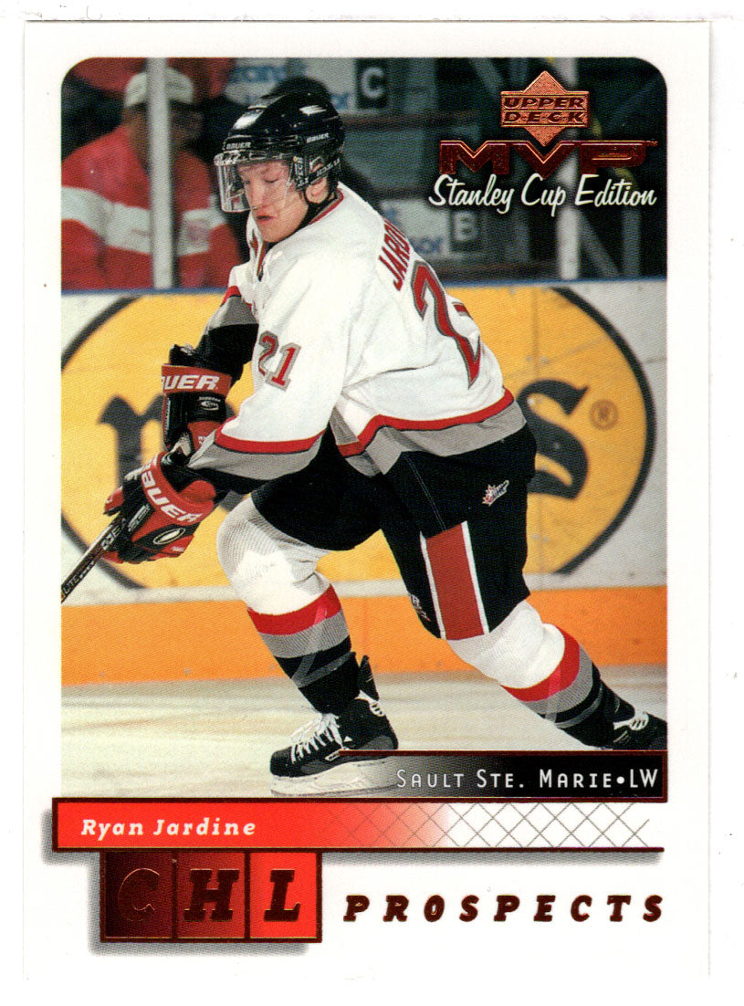 Ryan Jardine RC - Sault Ste. Marie - CHL Prospects (NHL Hockey Card) 1999-00 Upper Deck MVP Stanley Cup Edition # 198 Mint