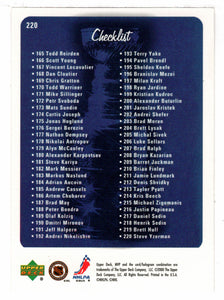 Checklist # 2 (# 111 - # 220) (NHL Hockey Card) 1999-00 Upper Deck MVP Stanley Cup Edition # 220 Mint