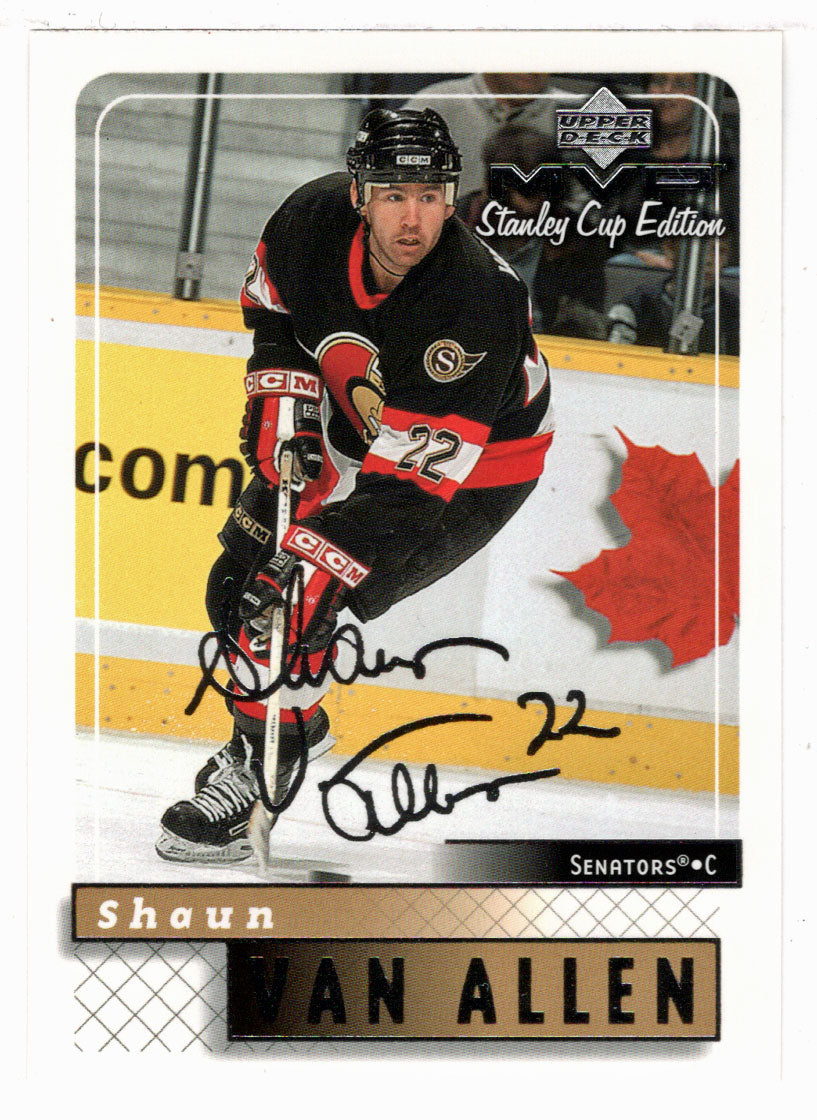 Shaun Van Allen - Ottawa Senators (NHL Hockey Card) 1999-00 Upper Deck MVP Stanley Cup Edition SILVER Script # 130 Mint