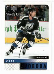 Petr Svoboda - Tampa Bay Lightning (NHL Hockey Card) 1999-00 Upper Deck MVP Stanley Cup Edition SILVER Script # 172 Mint