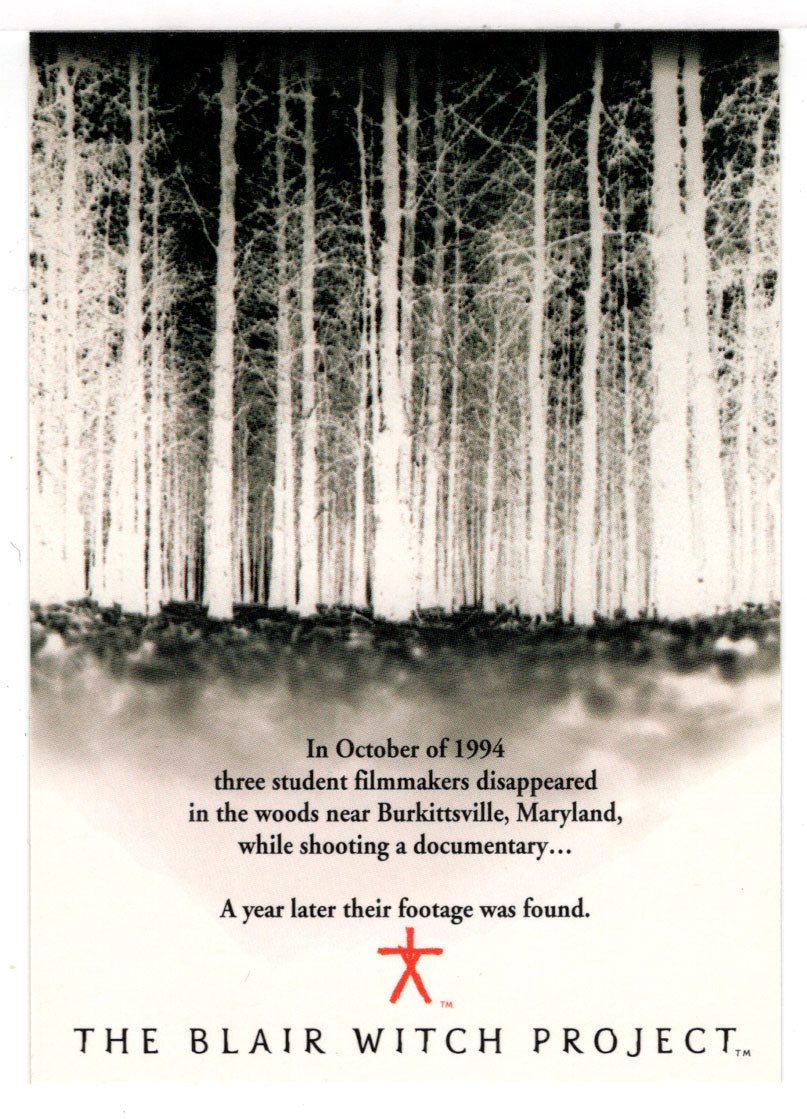 The Blair Witch Project Title Card (Trading Card) The Blair Witch Project - 1999 Topps # 1 - Mint