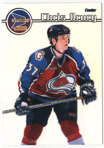 Chris Drury - Colorado Avalanche (NHL Hockey Card) 1999-00 Pacific Prism # 37 Mint