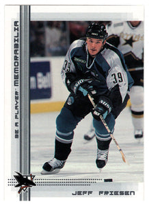 Jeff Friesen - San Jose Sharks (NHL Hockey Card) 2000-01 Be A Player Memorabilia # 49 Mint