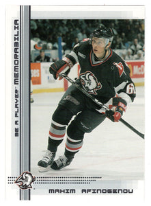 Maxim Afinogenov - Buffalo Sabres (NHL Hockey Card) 2000-01 Be A Player Memorabilia # 64 Mint