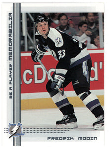 Fredrik Modin - Tampa Bay Lightning (NHL Hockey Card) 2000-01 Be A Player Memorabilia # 191 Mint