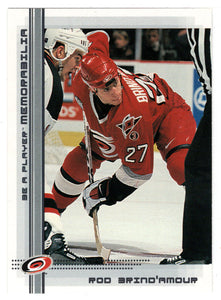 Rod Brind'Amour - Carolina Hurricanes (NHL Hockey Card) 2000-01 Be A Player Memorabilia # 200 Mint