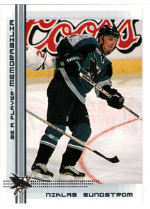 Niklas Sundstrom - San Jose Sharks (NHL Hockey Card) 2000-01 Be A Player Memorabilia # 256 Mint